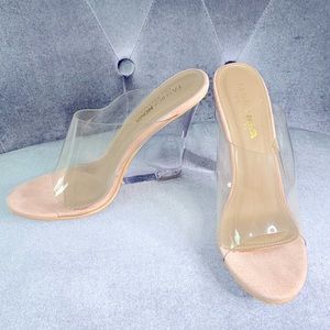 Clear Wedge Heels